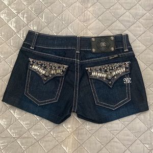 MISS ME REWORKED DENIM SHORTS SIZE 28